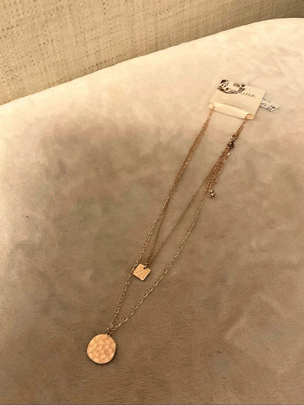Pamina Layered Pendant Necklace in Gold NWT
